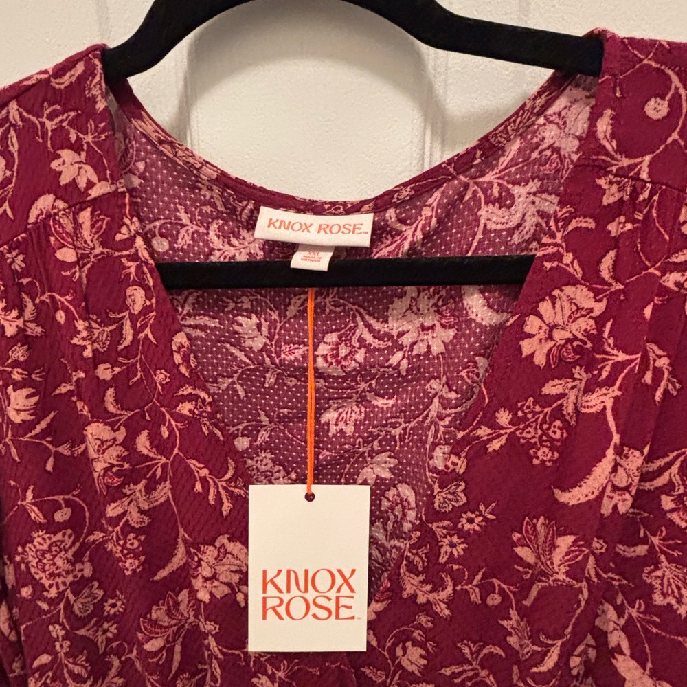 Knox Rose Burgundy Floral Dress